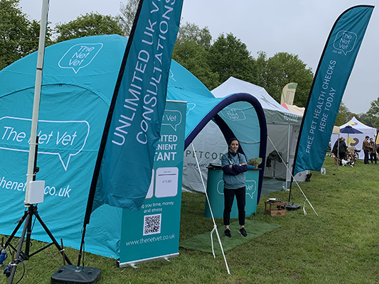 Net Vet tent at a show